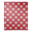 Creative Products Heart Checkered Board Pattern 50 x 60 Coral Fleece Blanket