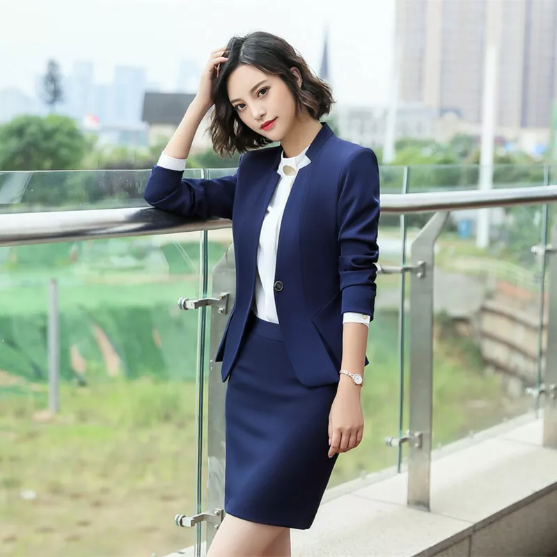Ladies Office Uniform Designs Business Suits With Skirt and Top