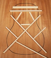 Adirondack Red Abete Parlor / Taglia 5 Bracewood Kit, Set di Tutore per Chitarra in Legno
