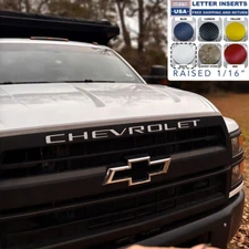 TOP GRILL WHITE Letters Inserts 2019 - 2025 Silverado HD 2500 - 6500 NOT VINYL