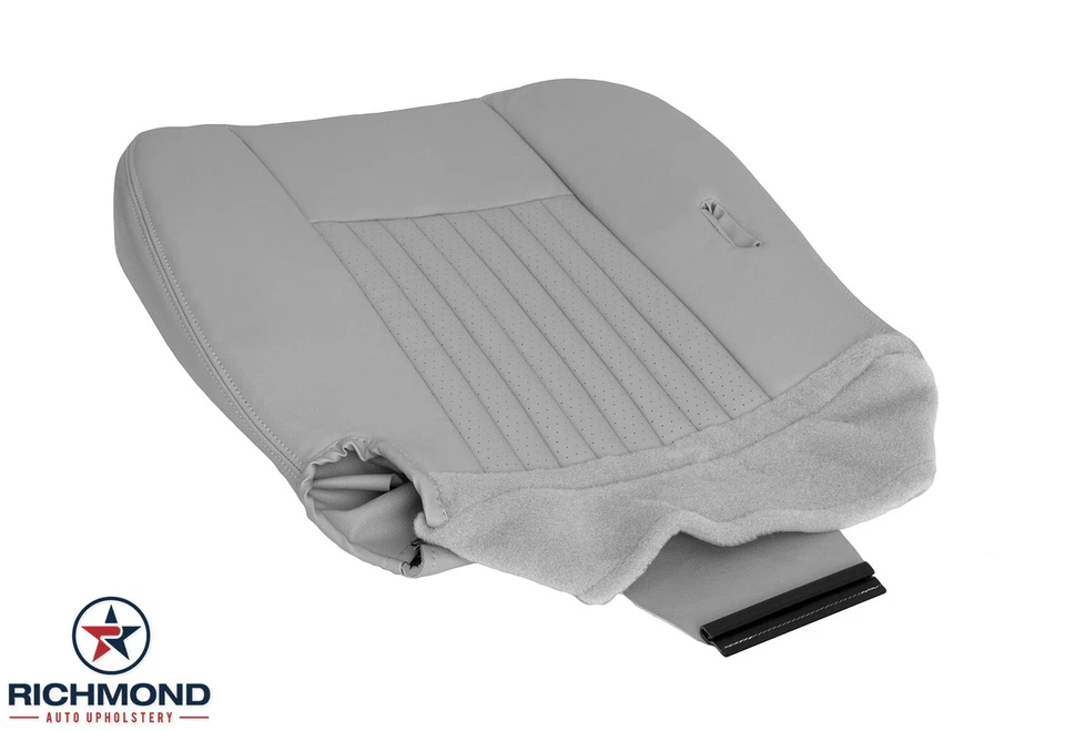 Mercury Marauder 2003-2004 - Cubierta de asiento de cuero inferior del lado del conductor gris Foto 4 de 4