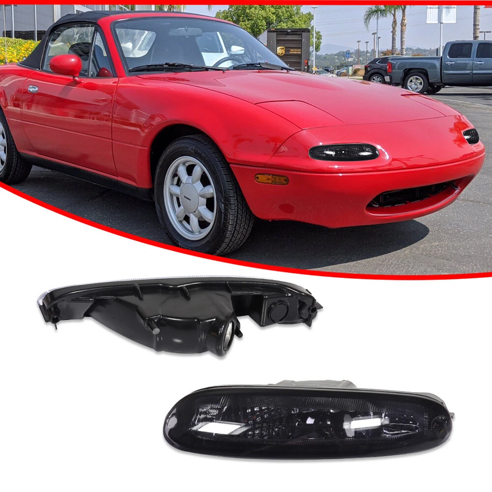Carcasas luces de giro para conductor pasajero ahumado Mazda MX-5 Miata 1990-97 Foto 2 de 4