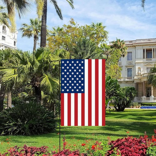 2er Pack Amerikanische Flagge Gartenfahnen, 12” x 18” Doppelseitig Patriotisch Normal - Bild 5 von 7