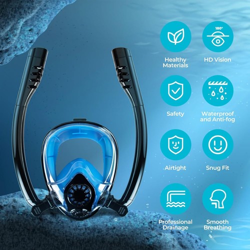 GOYOJO Diving Tank Snorkel Mask 0.5L Portable Mini Scuba Black Oxygen Cylinder - Picture 23 of 25