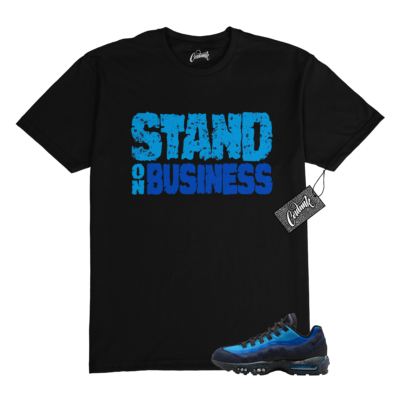 Air Max 95 Obsidian Black Harbor Blue T Shirt to Match SOB