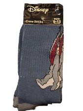 New Eeyore Crew Socks - Disney In Blue Size 9-13 Unisex Cute Fun