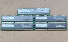 Lot of 5 Hynix HMT151R7AFP4C-G7 4GB 2Rx4 PC3-8500R DDR3 RDIMM ECC Server Memory