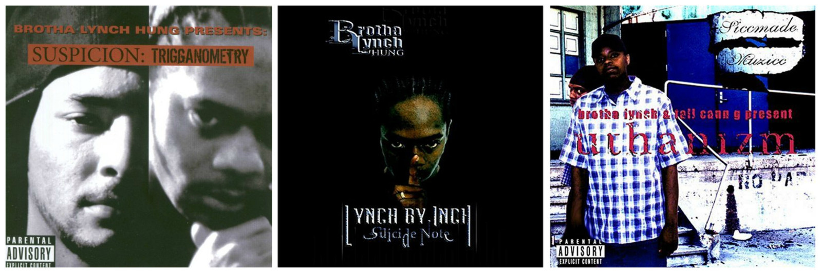 3 used BROTHA LYNCH HUNG CDs LOT Lynch By Inch Suicide Note,Suspicion