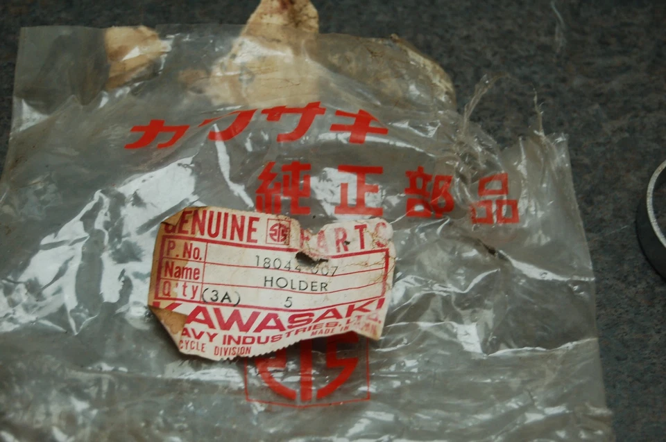 3 NOS GENUINE Kawasaki 18044-007 Connector Holder H1 Mach III Muffler 1972-1975 - Image 2 of 4