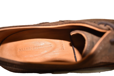 New! Allen Edmonds Strand Oxford Sneaker Brown Waxed Suede  display picture 1