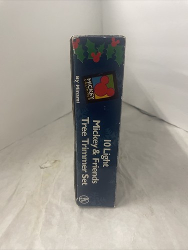 Mickey Mouse And Minnie Christmas Tree Trimmer Set 10 Light Set With Box - Picture 11 of 14