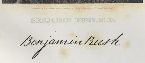 steel engraving Rush Benjamin Founding Father Dickinson Sign Dec of Independence - Picture 3 of 6