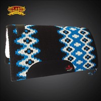 Made In Usa Fe316-f Hilason Western Wool Gel Saddle Blanket Pad Terquoise Black on sale Made In Usa Fe316-f Hilason Western Wool Gel Saddle Blanket Pad Terquoise Black on sale