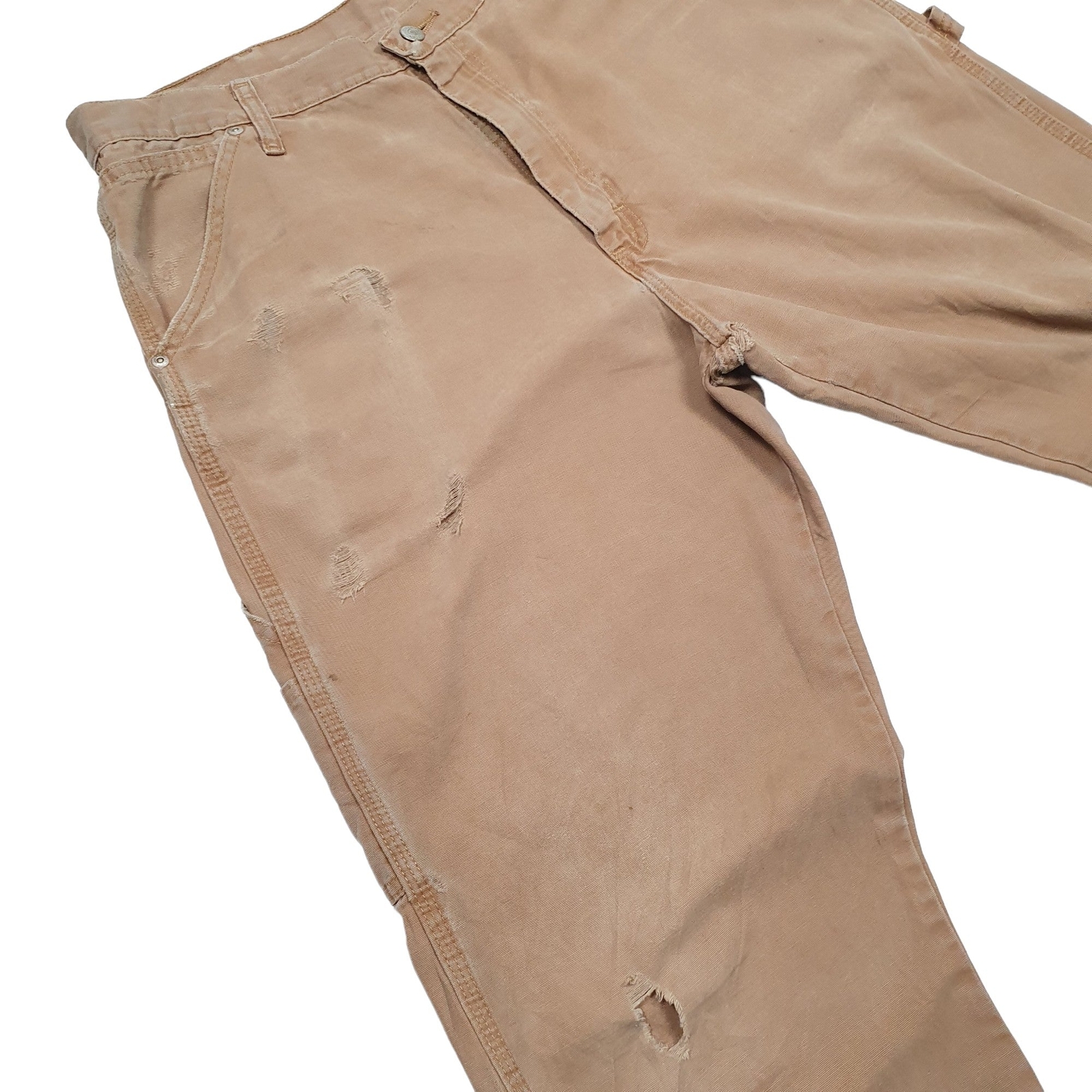 WRANGLER Carpenter Workwear Trousers Cotton Brown Mens W36 L34 image 3