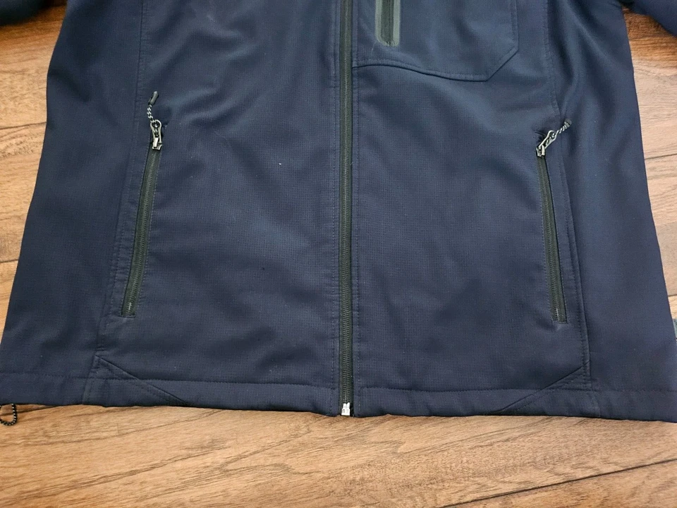 FREE COUNTRY Mens Soft Shell Jacket Navy Wind Waterproof Coat Large - Image 4 of 4