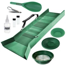 ASR Outdoor Sluice Box Gold Prospecting Kit Classifier 10pc Set