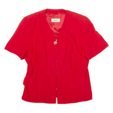 Bally Short Sleeve Jacket Red Womens S