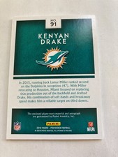 2016 Panini preferred silhouettes Kenyan Drake autographed patch 93/199