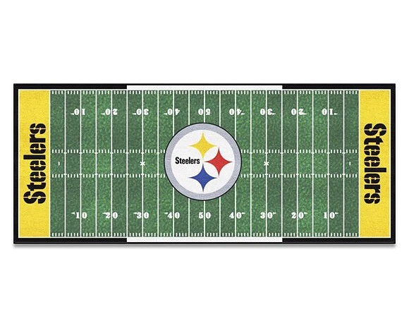 Pittsburgh Steelers Football Field Runner Mat - 72"x30" NFL Licensed Rug Carpet - Image 2 of 4