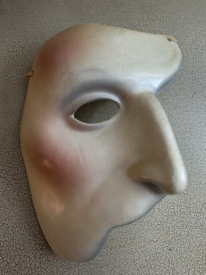 Vintage 1988 Phantom Of The Opera Hand Made Ceramic Mask By  Clay Art R.U.G 