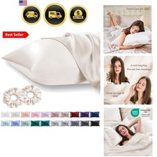 Queen Satin Pillowcase for Hair 2pc,Similar to Silk Pillow Cases,Easier Care ...