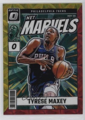 2024 Panini Donruss Optic International Red & Gold Prizm /99 Tyrese Maxey 0y8x