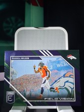 2023 Donruss Elite Russell Wilson #FV-6 Denver Broncos Field Vision Green