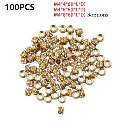 Tuba Knurled Copper Nut Accessories Copper Nut Insert Knurled Nuts*4*6
