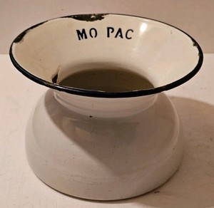 MoPac Missouri Pacific Railroad Spitoon Cuspidor