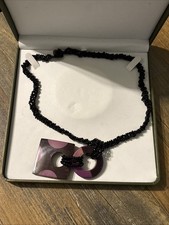 Handmade Womans jewellery fashion necklace Black Beads Modern Design
