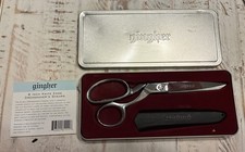Gingher Chrome Dressmaker Scissors/Shears w/ Protective Sheath   8-in Knife Edge