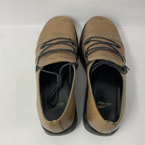 Dansko Janika Womens Sz 39 US 9 Brown Lace Up Slip On Oxford Shoes Clogs Leather - Picture 8 of 11