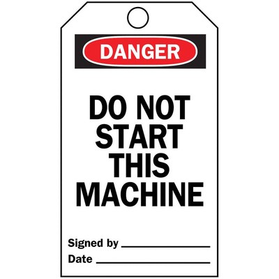 BRADY 76188 Danger Tag,5-3/4 x 3 In,Vinyl,Met,PK25 5T157