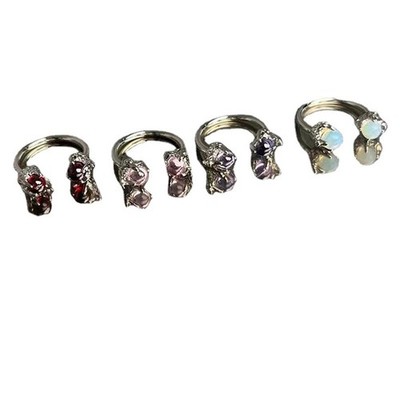 1 Stück Lippenpiercing Lippenring Drachenkralle Stein Titan Stahl C Form Labial _wo
