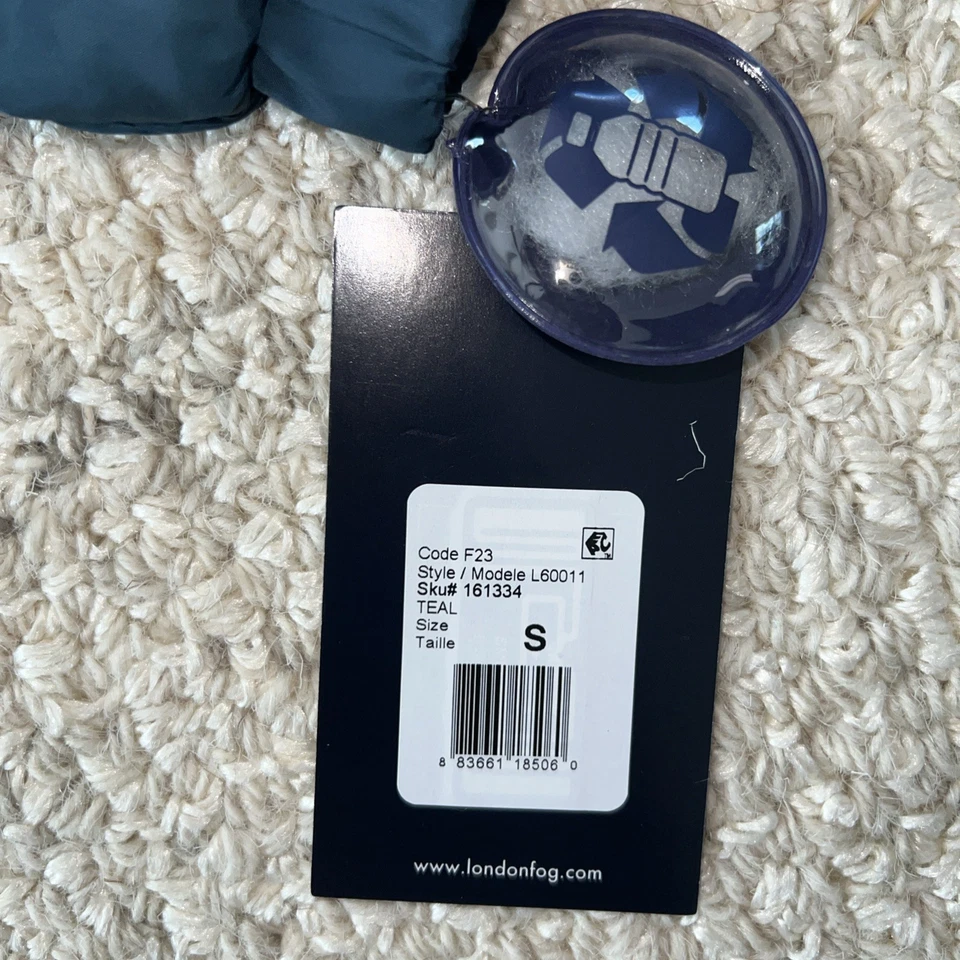 Puffer acolchado London Fog para hombre, verde azulado, S Foto 3 de 4