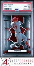 2022 PANINI MOSAIC #98 MIKE TROUT POP 5 PSA 10