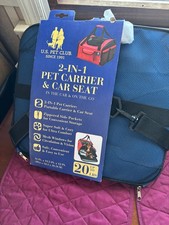 2-in-1 Brand New Pet Carrier & Car Seat up to 20lbs. NavyColor By U.S. Pet Club