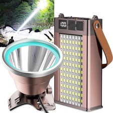 Hunting Head lamp, Super Bright Rechargeable LED Headlamp with 4.5 inch Wide ...