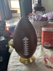 Football Shaped Tumbler with Straw, 1 ct 10 Inches Tall Pop Out Lid And Fun — photo 1