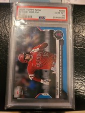 DODGERS Shohei Ohtani 2021 Topps Now 1st W 45HR/25SB BLUE SSP PSA 10 WBC JAPAN