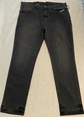 Karl Lagerfeld Paris KL65 Mens Black Slim Straight Stretch Jeans Size 36 X 32