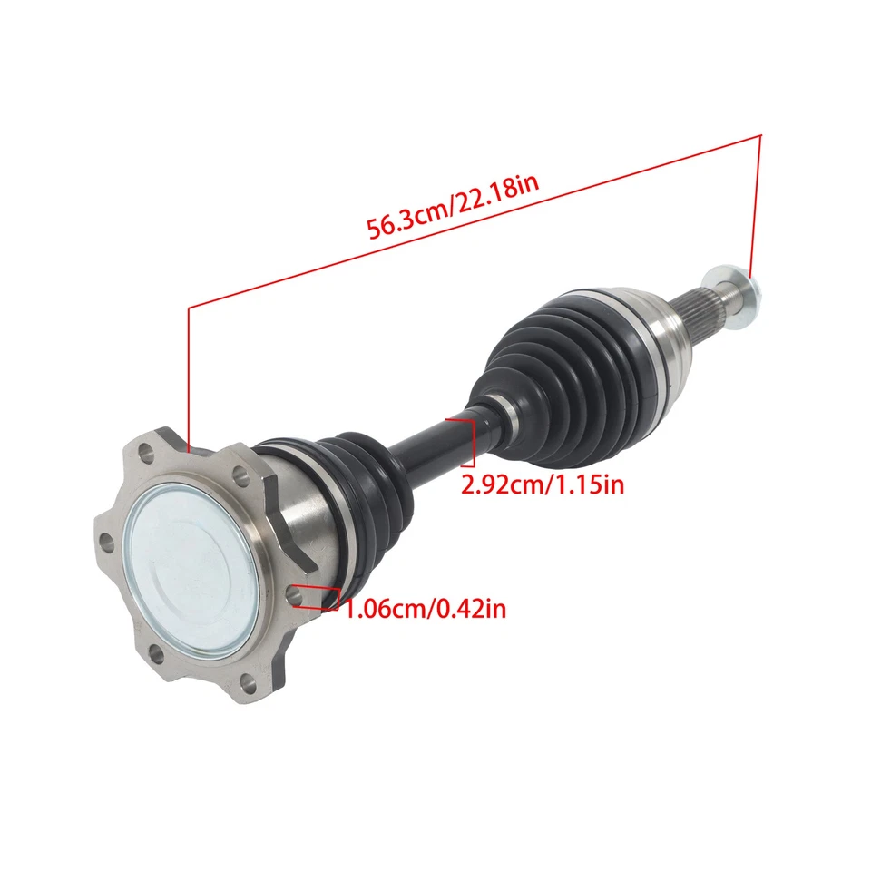 Par de ejes delanteros CV para Chevy GMC K1500 1988-1996 1997 1998 1999 Suburban Foto 2 de 4