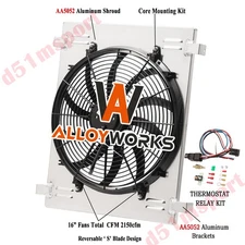 Aluminum Radiator Shroud Fan Relay Kits fit Ford 1932 Hi Boy Street Rod Rat Rod