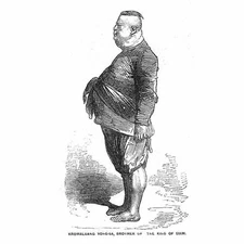 Kromaluang Vong-Sa, Brother of the King of Siam - Antique Print 1857
