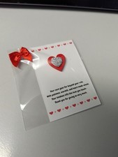 Handmade Care Heart Keepsake Token Gift for Carers, Home Help, Nurse