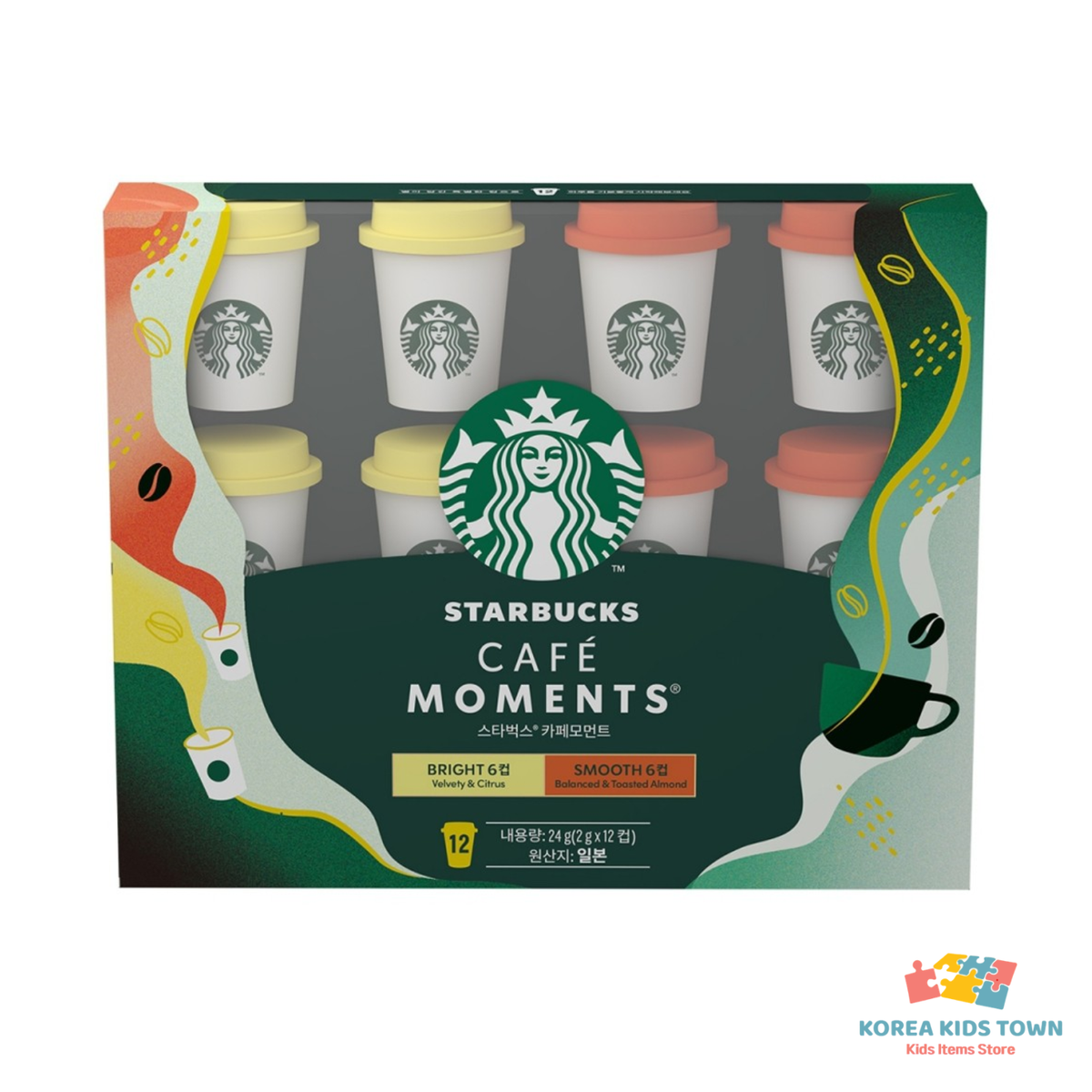 Starbucks Korea Cafe Moment Mini Cup Set (12 Sticks) Instant
