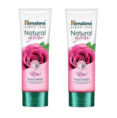 2 X Himalaya Natural Glow Rose Face Wash 100ML, New Launch ORIGINAL FREE SHIP