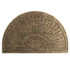 M+A Matting WaterHog Max Grand | Half Oval | Khaki 4' x 2.3' | 78-mil universal 