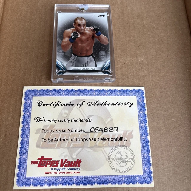 Topps Vault 1/1 mit COA 2018 UFC Eddie Alvarez MMA Fighter Card (f5)
