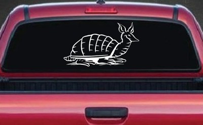 Armadillo Leathery Armor Claws Car Truck Window Vinyl Decal Sticker